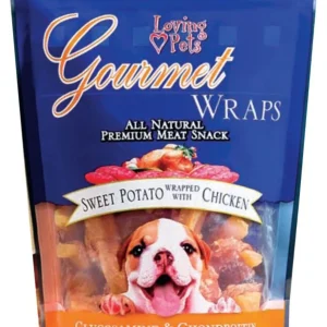 Loving Pets Gourmet Wraps Dog Treat Sweet Potato Chicken, 8 oz