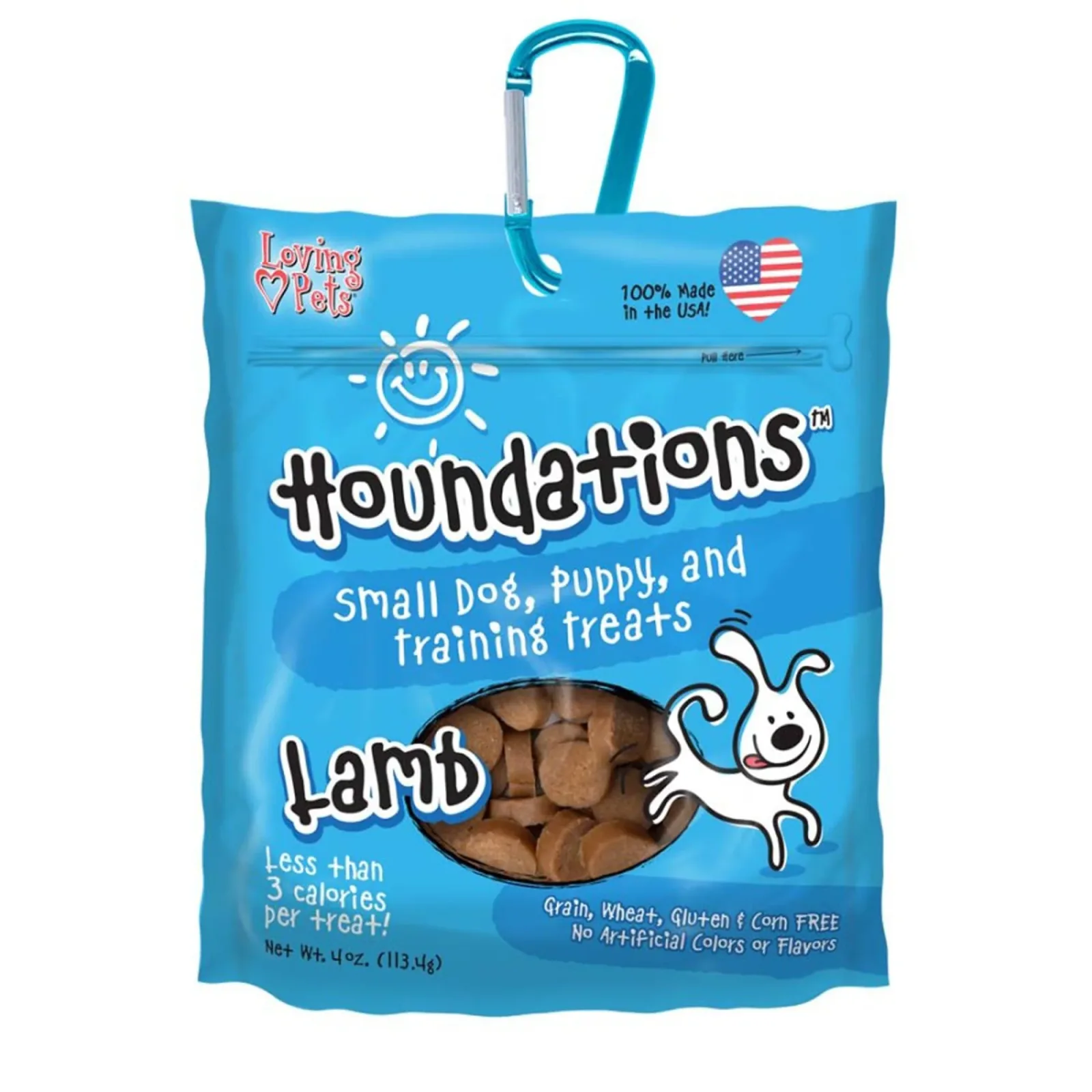Loving Pets Houndations Small Dog Puppy Training Dog Treats Lamb, 4 oz
