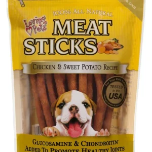 Loving Pets Meat Sticks Dog Treats Chicken Sweet Potato, 8 oz
