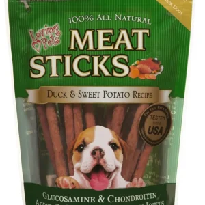 Loving Pets Meat Sticks Dog Treats Duck Sweet Potato, 6 oz