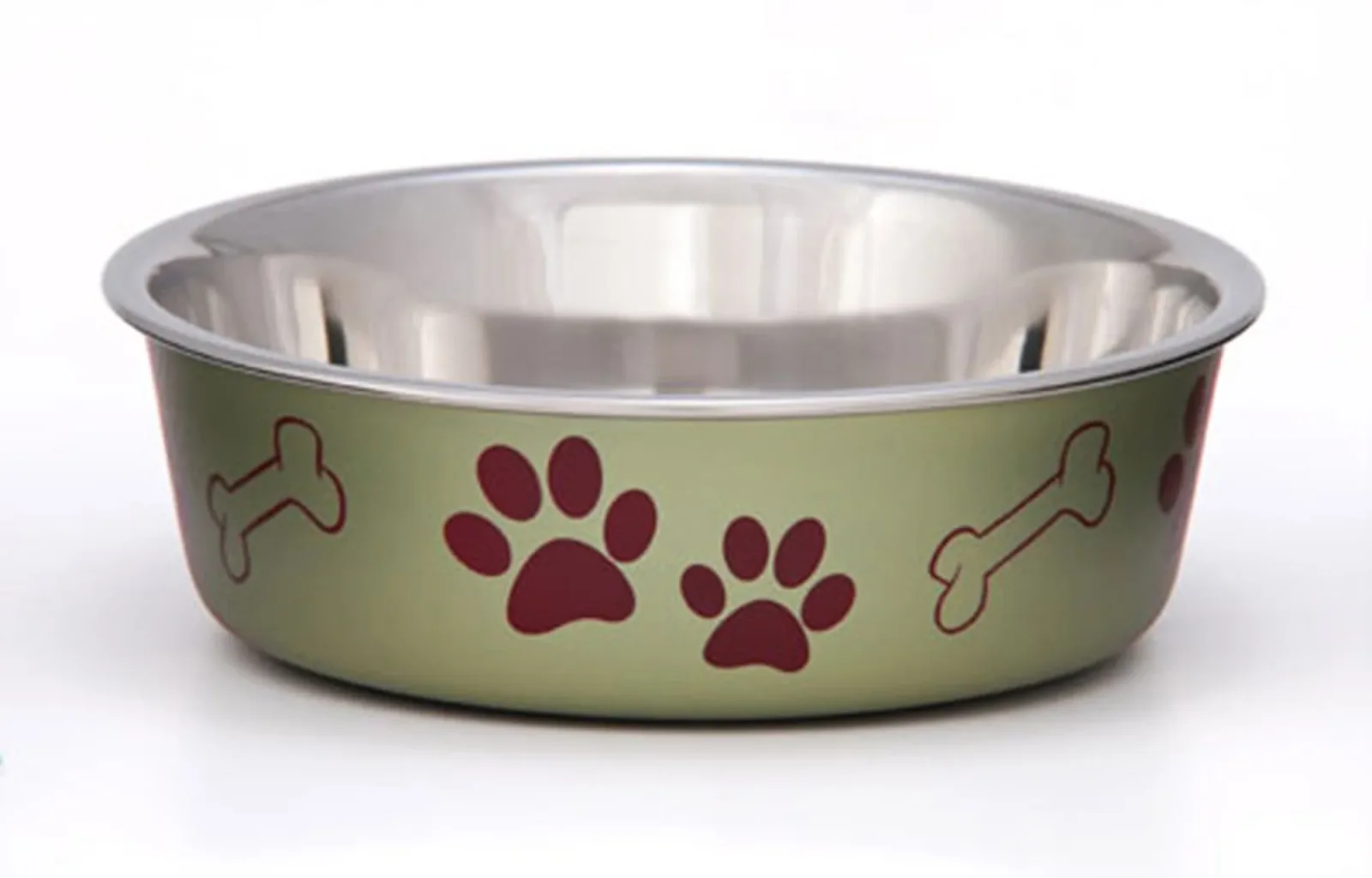 Loving Pets Metallic Dog Bowl Artichoke, Large