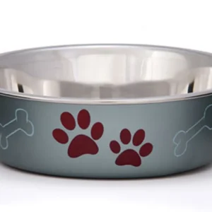 Loving Pets Metallic Dog Bowl Blueberry, Medium