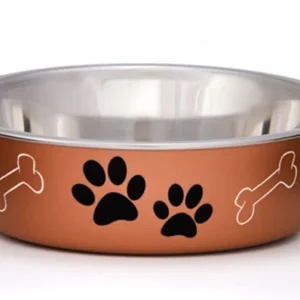 Loving Pets Metallic Dog Bowl Copper, Large