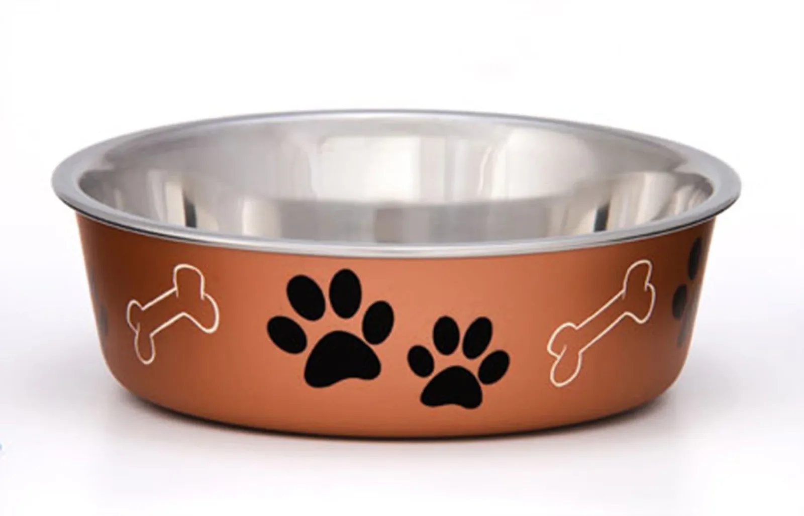 Loving Pets Metallic Dog Bowl Copper, Large