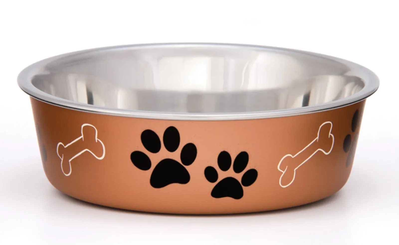 Loving Pets Metallic Dog Bowl Copper, Small