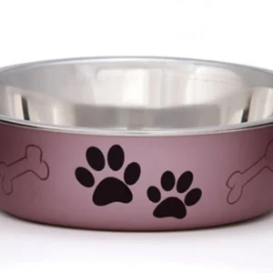 Loving Pets Metallic Dog Bowl Grape, Large