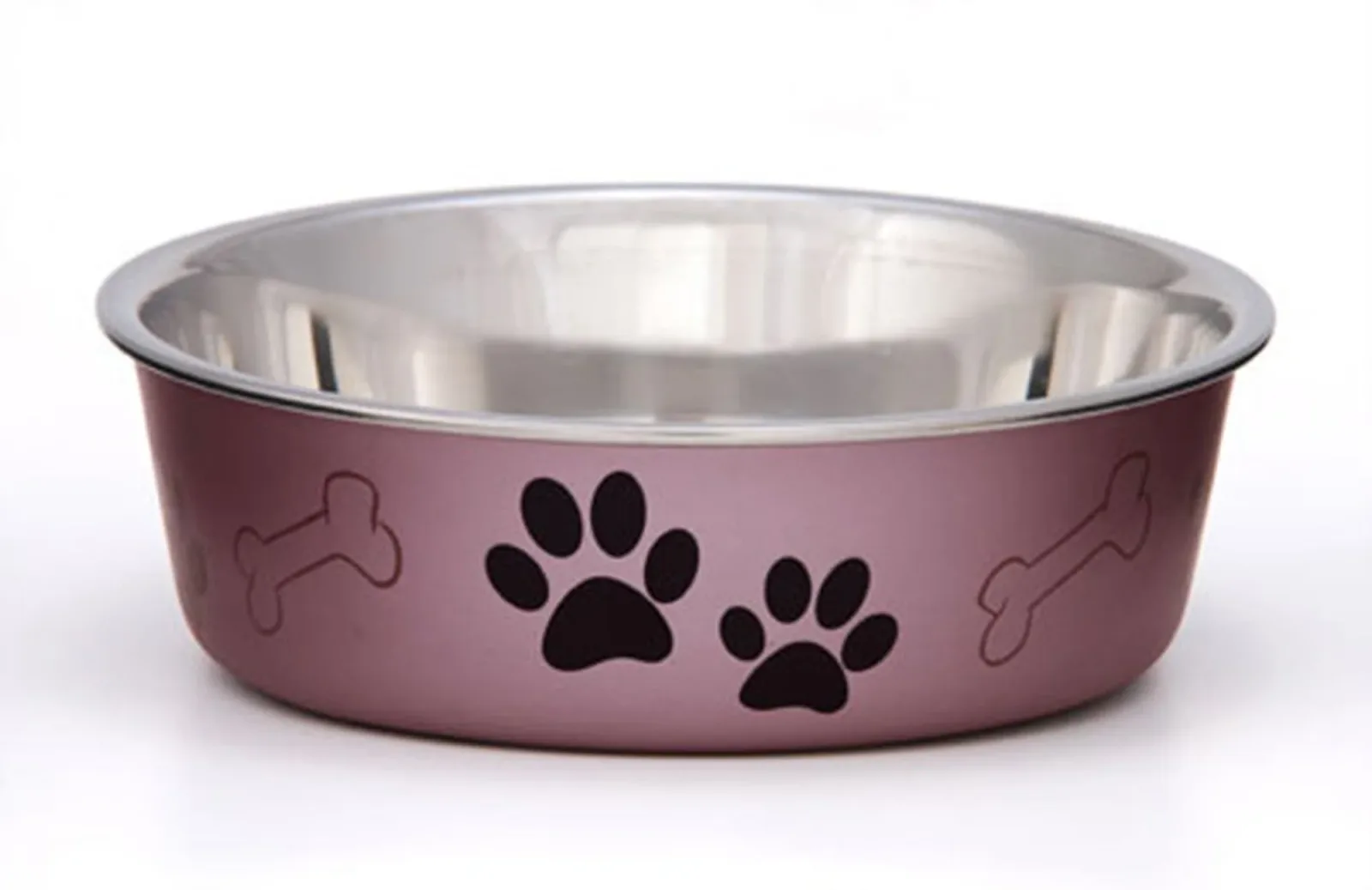 Loving Pets Metallic Dog Bowl Grape, Large