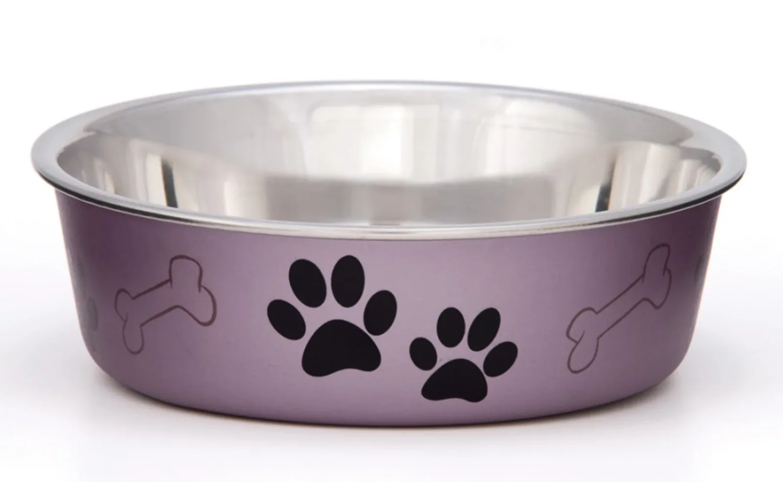 Loving Pets Metallic Dog Bowl Grape, Small