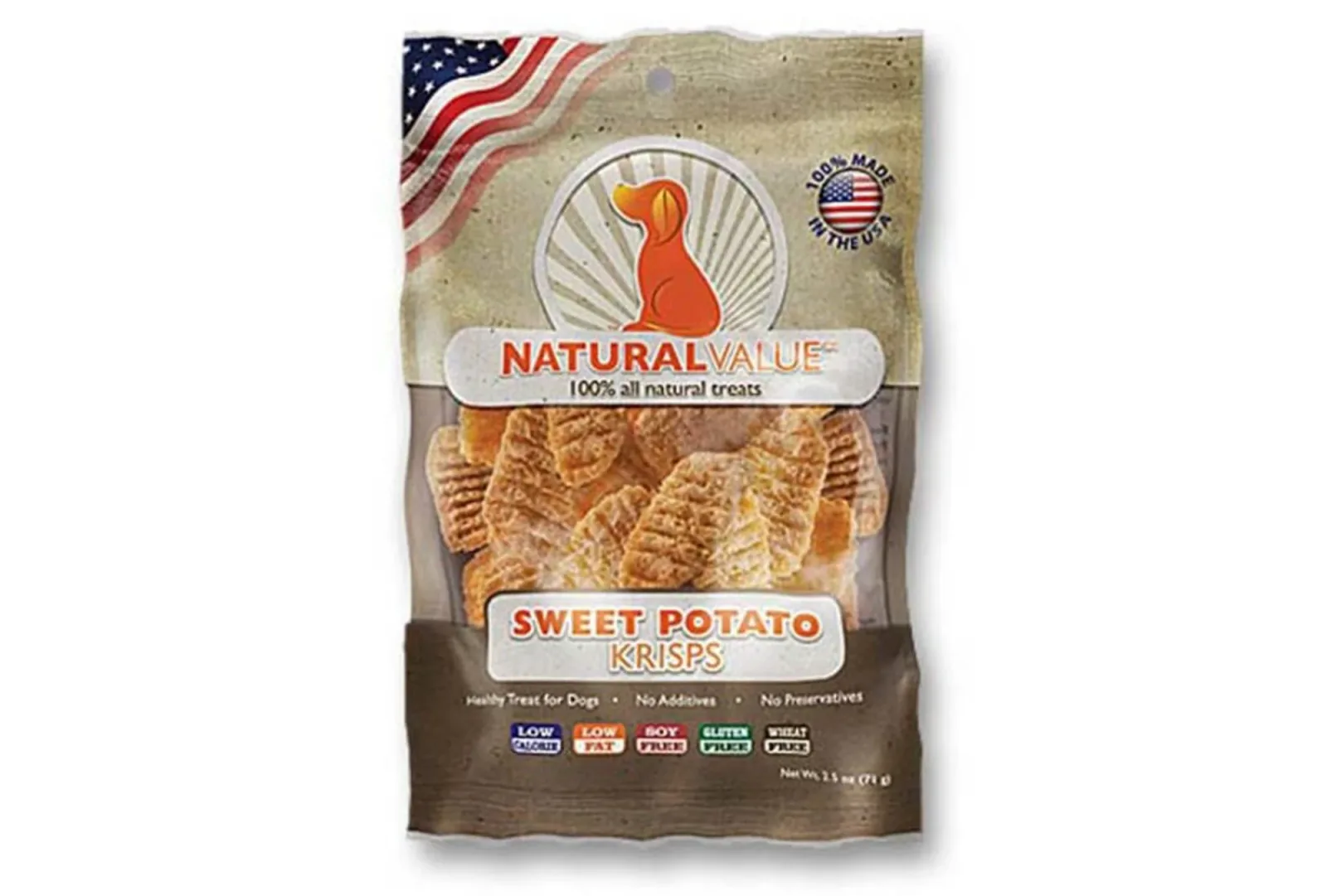 Loving Pets Natural Value Krisps Dog Treats Sweet Potato, 2.5 oz