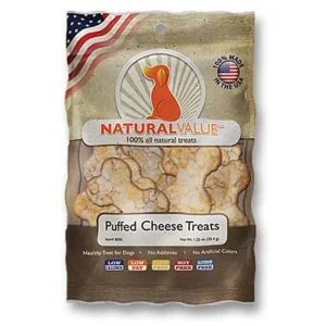 Loving Pets Natural Value Puffed Chips Dog Treats Cheese 1.25 oz