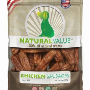 Loving Pets Natural Value Sausages Dog Treats Chicken, 13 oz