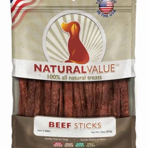 Loving Pets Natural Value Sticks Dog Treats Beef, 14 oz