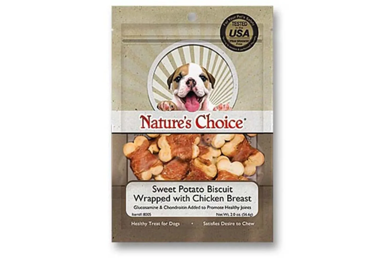 Loving Pets Nature's Choice Wrapped Biscuit Dog Treats Sweet Potato Chicken, 2 oz