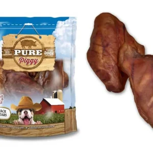 Loving Pets Pig Ears - Natural Free-Range Pork, 10-Pack