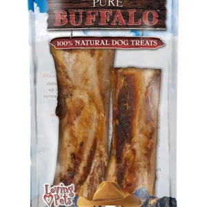 Loving Pets Pure Buffalo Femur Bone Dog Chews, 4-6 in, 2-Count