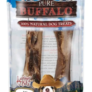 Loving Pets Pure Buffalo Femur Bones Dog Treat, 79 in, 2-Count