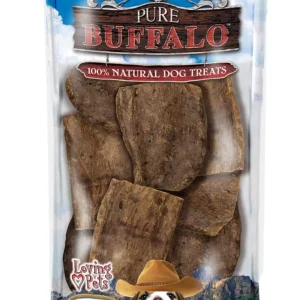 Loving Pets Pure Buffalo Lung Steaks Dog Treat, 8 oz