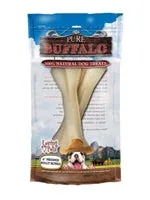 Loving Pets Pure Buffalo Pressed Bully Bones Dog Treat, 6 in, 2-Count - Image 2