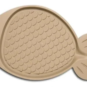 Loving Pets SpillProof Fish Shaped Cat Mat Tan
