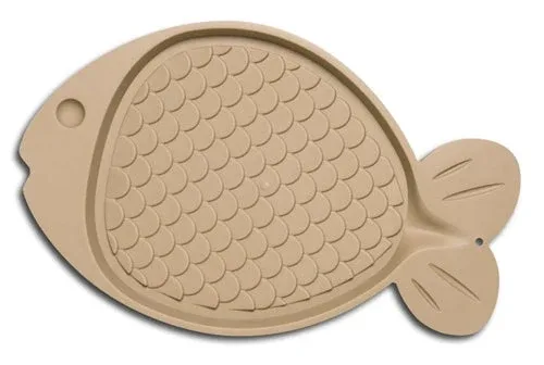 Loving Pets SpillProof Fish Shaped Cat Mat Tan