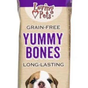 Loving Pets Yummy Bone Flavor Filled Dog Treat Chicken, 2.8 oz each, Case of 15