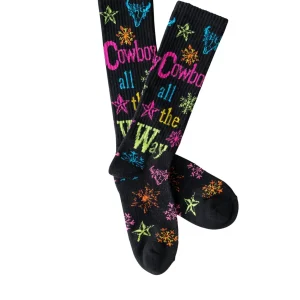 Lucky Chuck Cowboy All the Way Socks