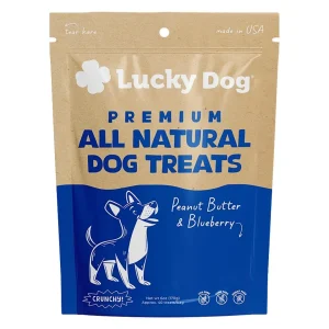 Lucky Dog Crunchy Premium Dog Treats 6oz - Peanut Butter & Blueberry