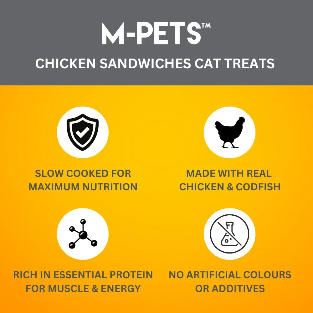 M PETS Chicken Sandwiches Treats for Cats - Image 2
