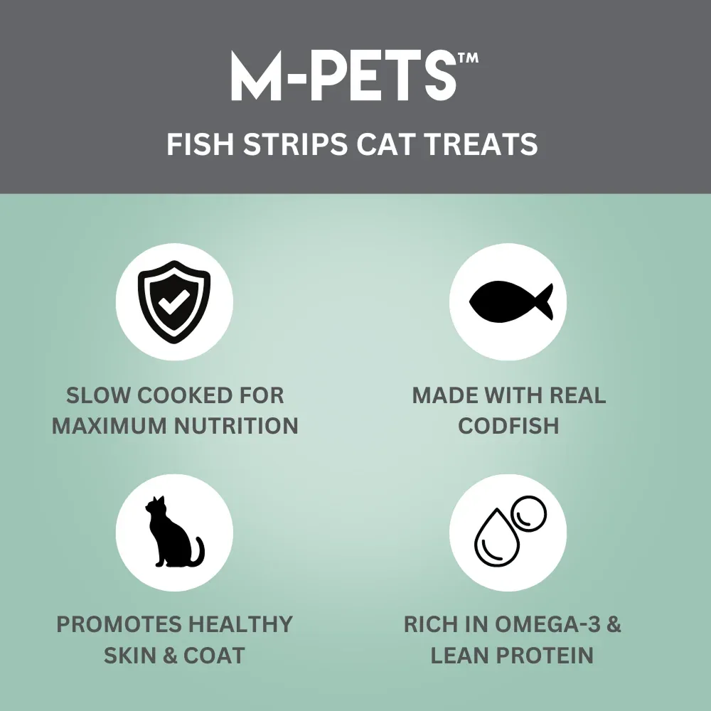 M PETS Fish Strips Treats for Cats - Image 2