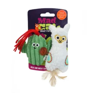 Mad Cat Lucky Llama Catnip & Silvervine Cat Toy