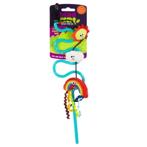 Mad Cat Rainbow Chaser Wand Cat Toy w/Catnip & Silvervine Small