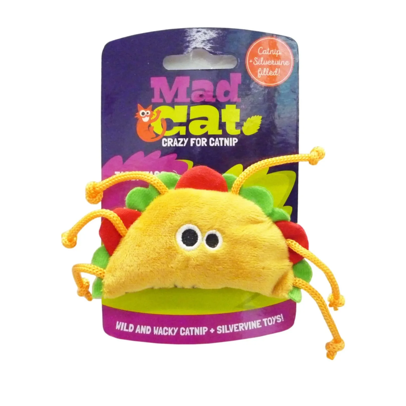 Mad Cat Tabby Taco Cat Toy Small
