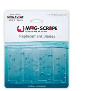 Mag-Float Replacement Blades for Acrylic Aquariums Clear LG/LG+ 4pk