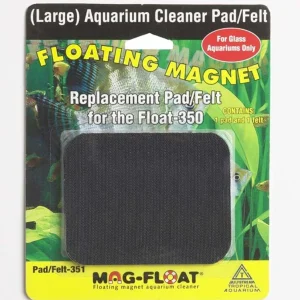 Mag-Float Replacement Pad/Felt Floating Magnet Cleaner for Glass Aquariums Black LG