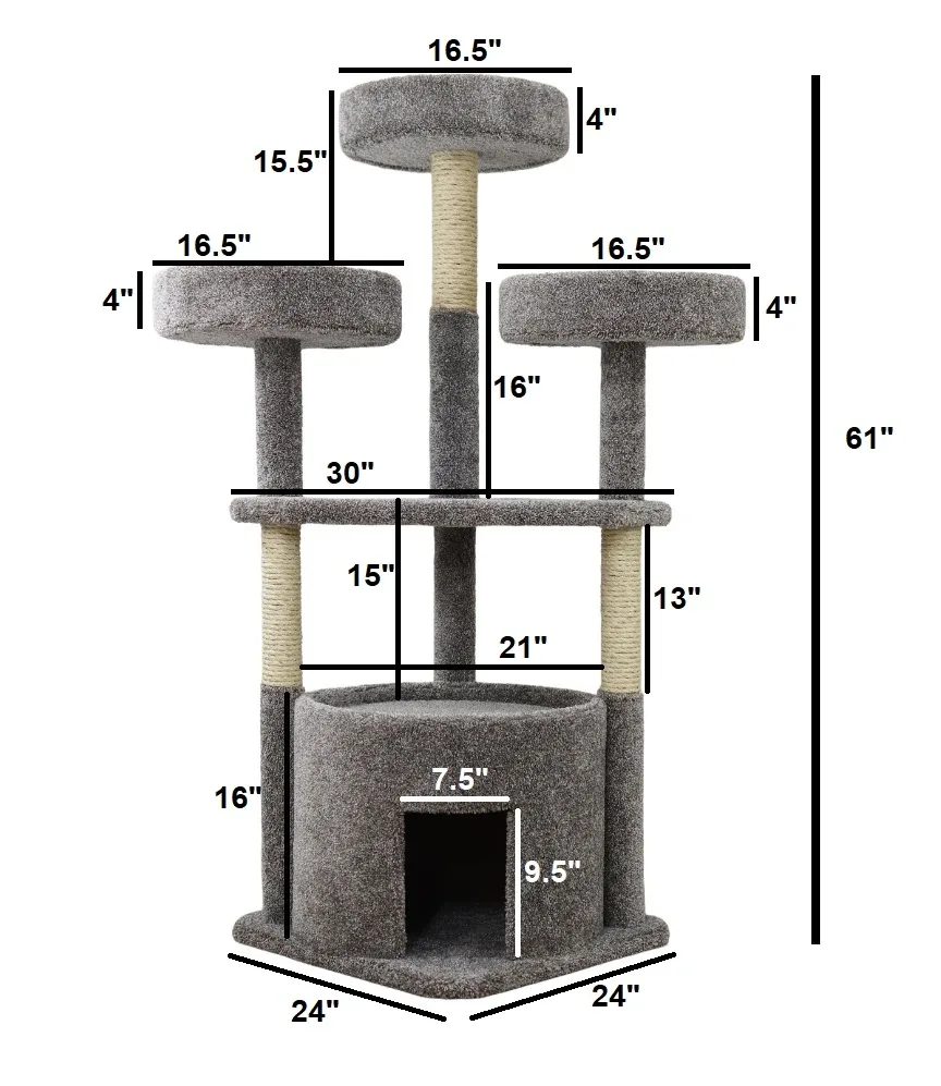 Maine Coon Cat House Cat Tree - Image 2