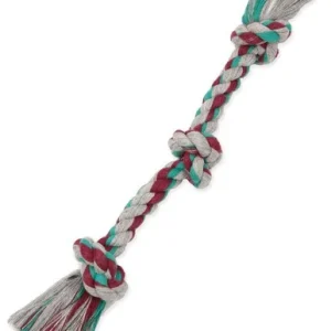 Mammoth Cottonblend Color 3 Flossing Rope Dog Toy 1 count