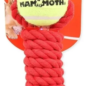Mammoth Flossy Chews Braided Bone with 2 Tennis Balls for Dogs
