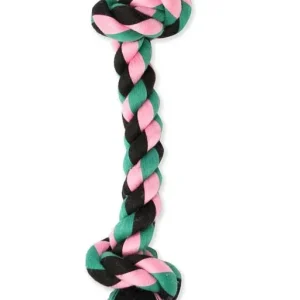 Mammoth Pet Flossy Chews Mini 6 inch Cottonblend Color Rope Bone Dog Toy