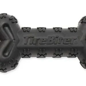 Mammoth Pet Large 7.25-in TireBiter Advanced Bone with Rope Dog Toy