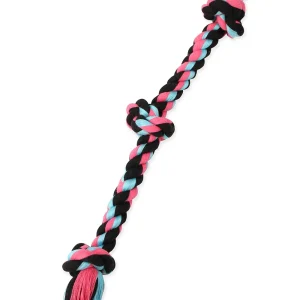 Mammoth Pet Md 20-in Cotton-Poly Color 3 Knot Rope Tug Dog Toy