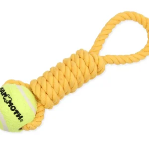 Mammoth Pet Medium 12-in Twister Pull Tug with Tennis Ball Dog Toy