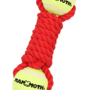 Mammoth Pet Medium 9-in Twister Bone with 2 Tennis Balls Dog Toy