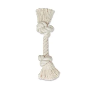 Mammoth Pet Products 100% Cotton Rope Bone Dog Toy, 19 in, White, Large Dogs