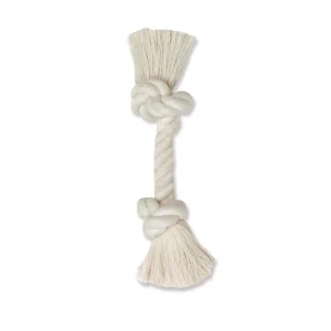 Mammoth Pet Products 100% Cotton Rope Bone, White, 12 in, Medium