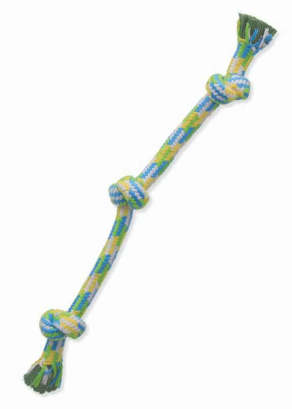Mammoth Pet Products Braidys 3 Knot Rope Tug Dog Toy Assorted, 20 in, Medium