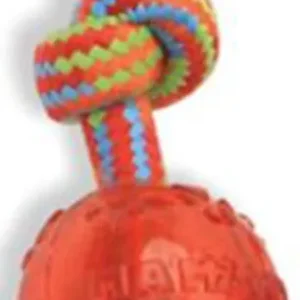 Mammoth Pet Products Braidys Tug with TPR Ball Dog Toy Assorted, 11 in, Small
