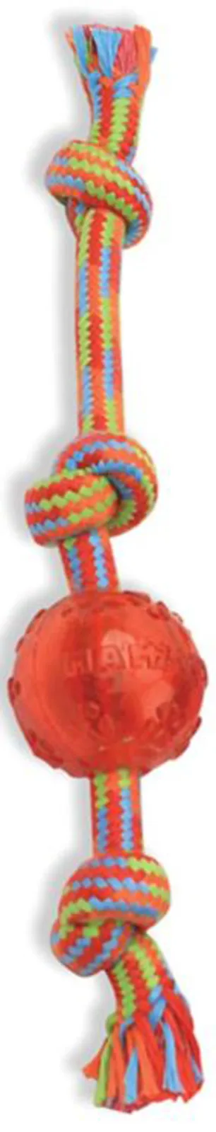 Mammoth Pet Products Braidys Tug with TPR Ball Dog Toy Assorted, 11 in, Small