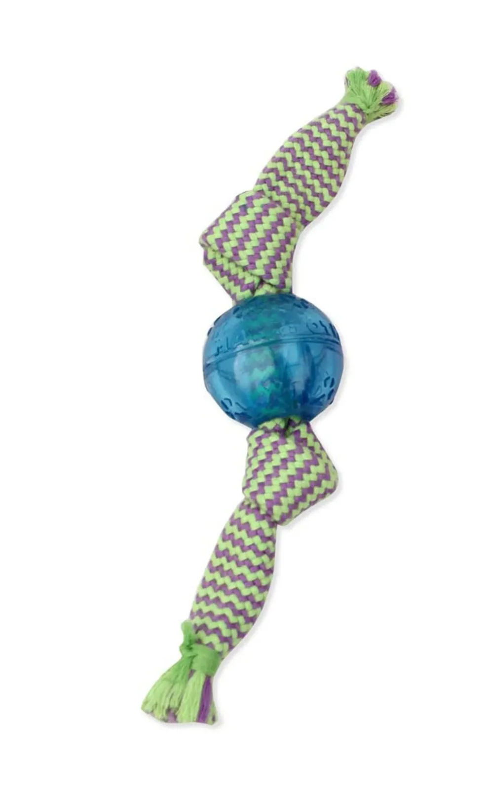 Mammoth Pet Products Candy Wraps Double Dog Toy with Squeaky Balls Outside Multi-Color Small, 9 in