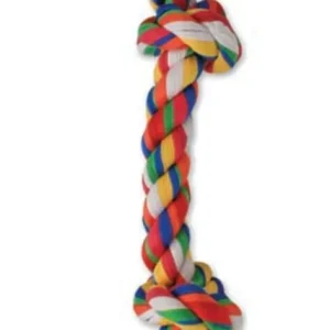 Mammoth Pet Products Cloth Dog Toy Rope 4 Knot Tug Assorted 27 in, Large