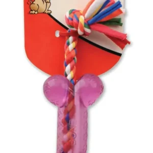Mammoth Pet Products Cloth Dog Toy Rope with TPR Bone Assorted Small